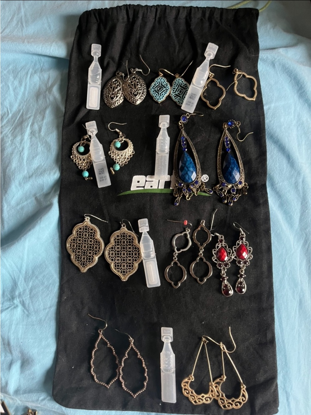 Assorted Women’s Earrings Set - Blue, Turquoise, Red, Gold, Silver